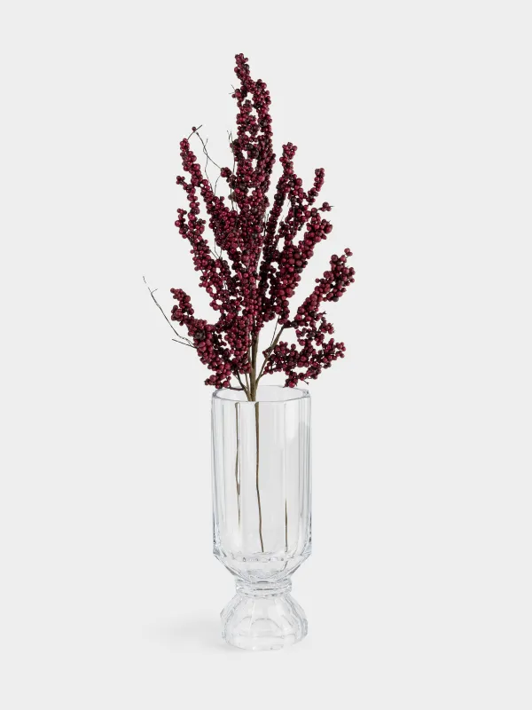Flower vase, 36 cm, glass, Facets, Terlano, image-4