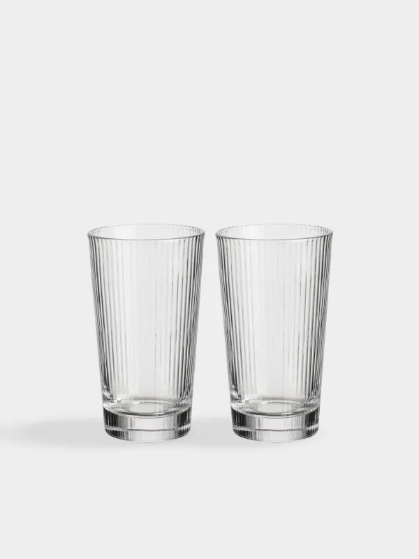 Glass, 14 cm, 400 ml, 2 pcs, glass R, Ribby, image-0