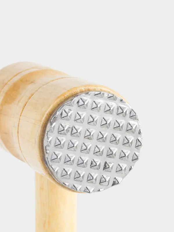 Meat chipping hammer, 29 cm, metal / wood, Wood kitchen, image-2