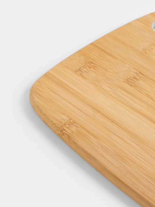 Cutting board, 30х22 cm, rectangular, rounded, bamboo, Bamboo, image-5