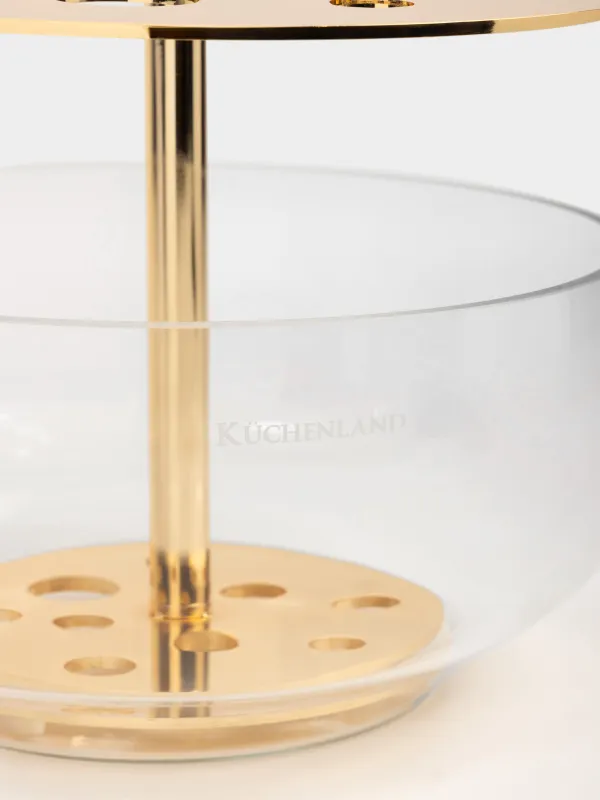 Flower vase, 24x18 cm, glass / steel, Fantastic, image-2