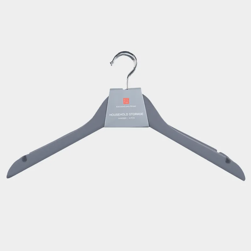 Hanger, 44 cm, 4 pieces, without crossbar, wood, gray, Wooden house , image-2