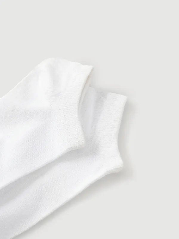 Women's socks, cotton / polyester, white, Basic, image-2