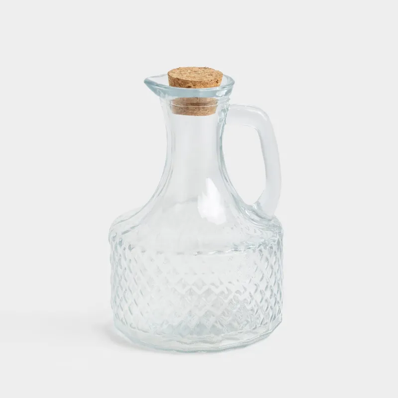 Oil or vinegar container, 400 ml, with handle, glass R / stopper, Naiad