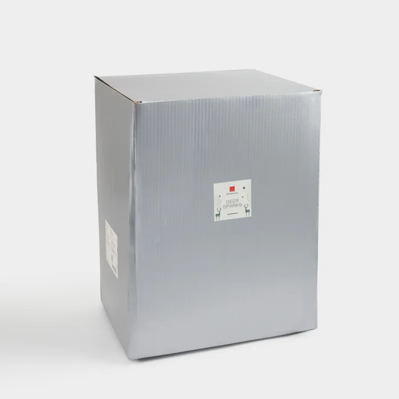 Decorative vase, 30 cm, polyresin, silver, Deer head, Deer sparks, image-5