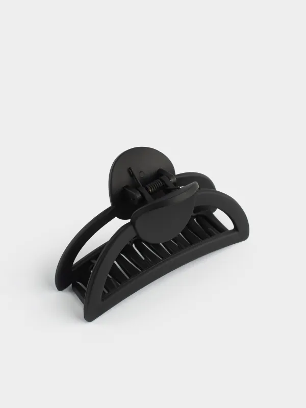 Hair clip, 9 cm, plastic, black, Crab, Basic, image-2
