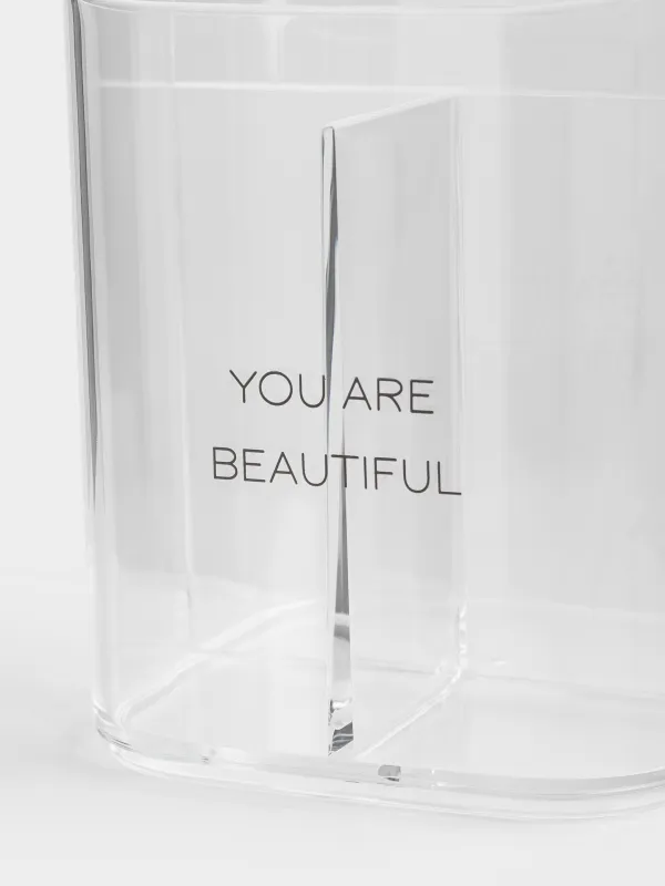 Organizer for cosmetics, 8x11 cm, 3 compartments, plastic, Basic font, image-3