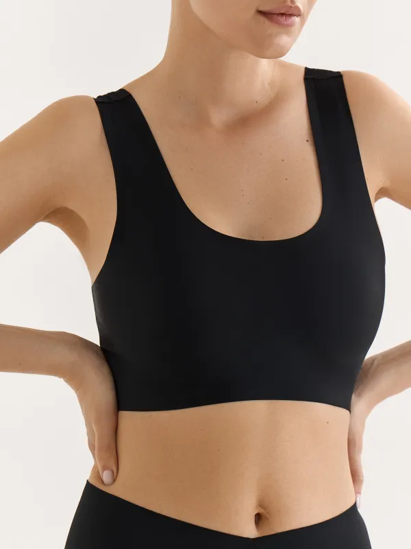 Bra-top, size S, nylon/spandex, black, Kimberly, image-3