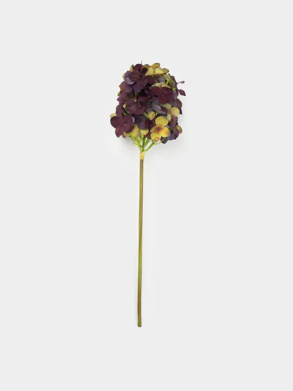 Decorative branch, 56 cm, polyester / metal, Purple hydrangea, Flower garden, image-0