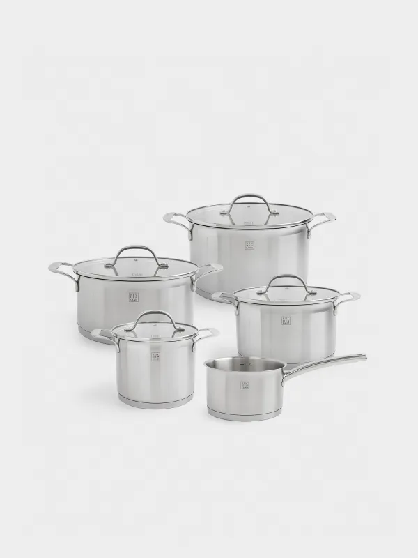 Dinnerware Set, 5 Pieces, medium, Silver Stone, image-0