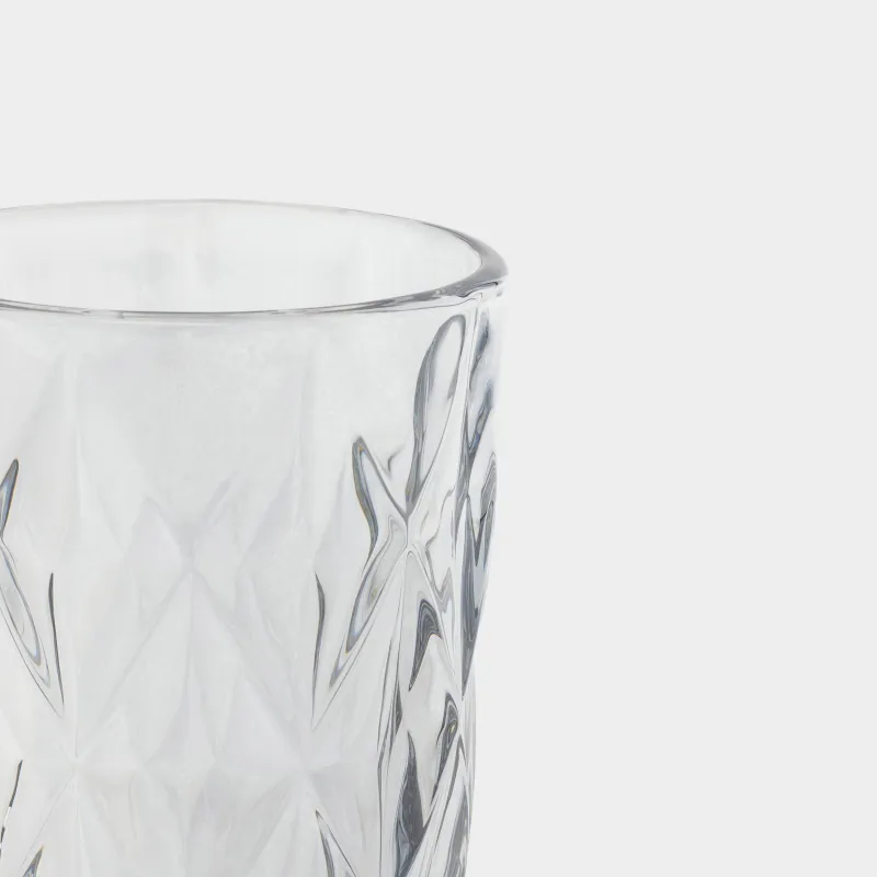 Glass, 12 cm, 340 ml, 6 pcs, glass R, gray, Rhomb color, image-6