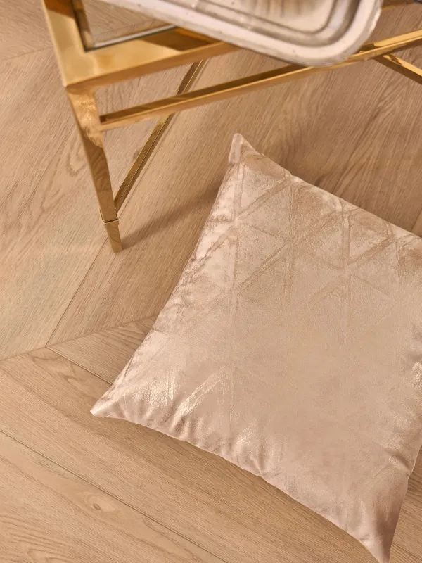 Decorative pillow, 45x45 cm, velvet, grey, Golden patterns, Abstract, image-6