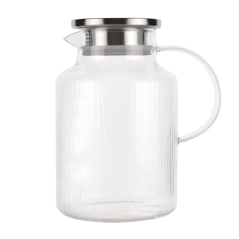 Jug, 1,7 l, with filter cap, used glass / steel, Ribby