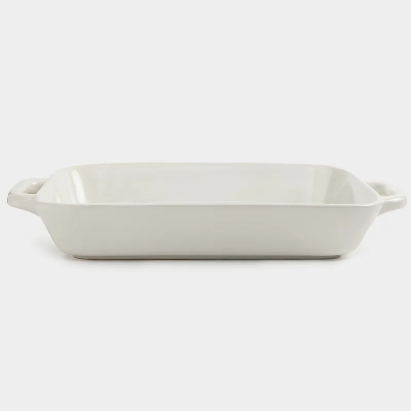 Baking dish, 34x24 cm, ceramic, rectangular, milk, Cakes ivory