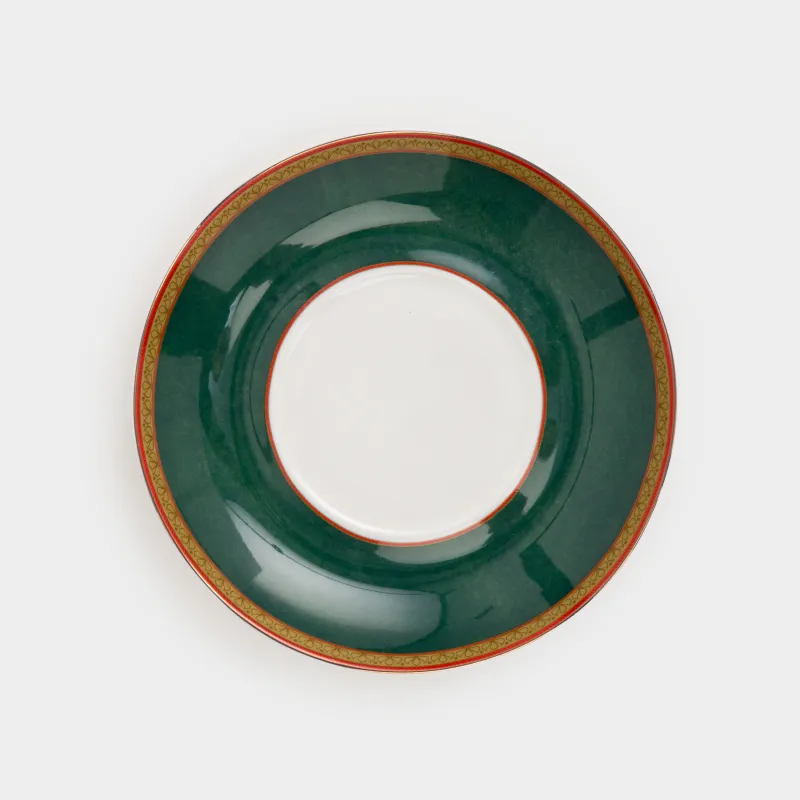 Tea pair, 1 person, 2 items, 260 ml, porcelain F, color, with golden edging, Horses, Blue wind, image-4