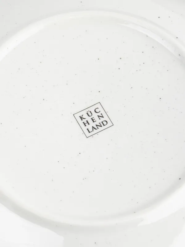 Dining set, 6 pers., 18 pr., ceramic, white-grey, speckled, Roxas, image-5