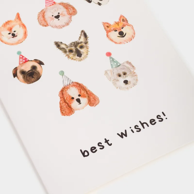 Gift envelope, 12x17 cm, paper, grey, Dogs, Birthday, image-5