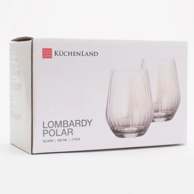 Glass, 11 cm, 450 ml, 2 pcs, glass, mother of pearl, Lombardy R polar, image-5