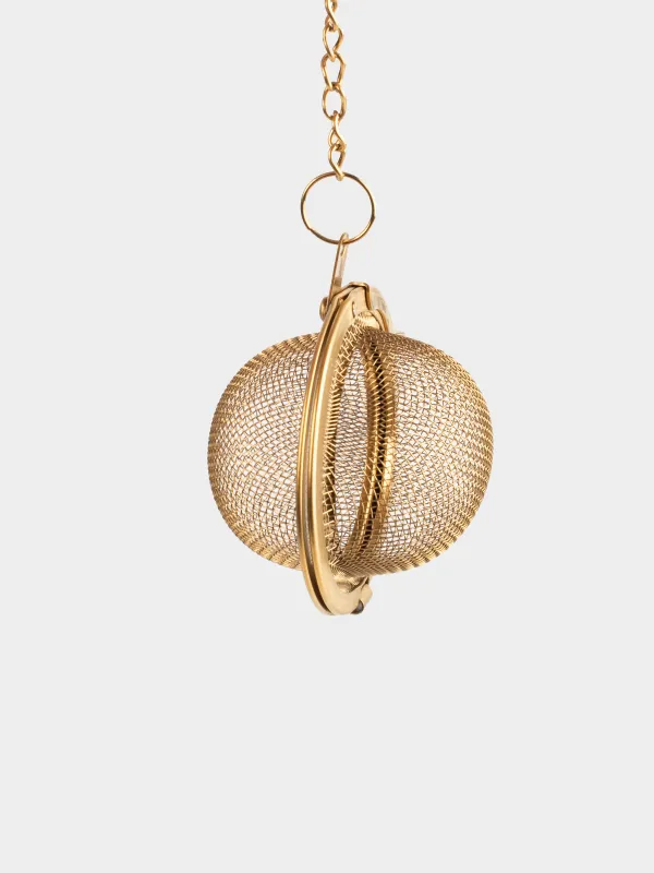 Tea strainer, 5 cm, polyresin / metal, golden, Bee, Honey, image-2