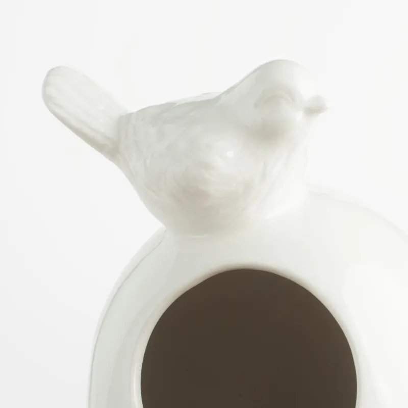 Sugar bowl, 11x15 cm, 350 ml, with spoon, ceramic / steel, dairy, Bird, Paradise garden, image-2