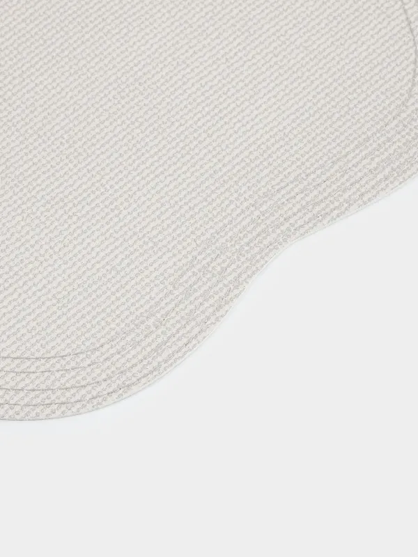 Placemat, 38 cm, PVC, curly, beige, Wavy edges, Rock, image-2