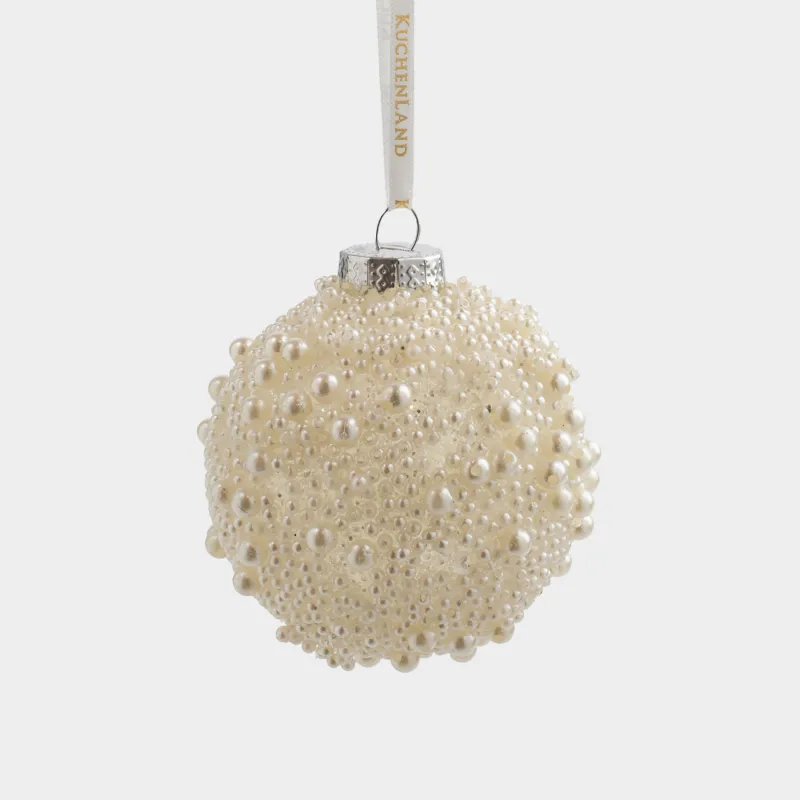 Christmas tree toy, 8 cm, foam/plastic, gold, Ball with glitter, Ball sparkle