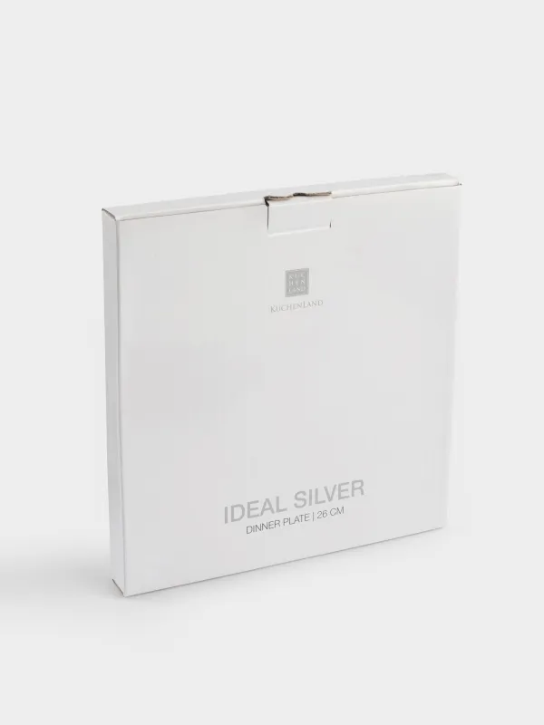 Dining plate, 26 cm, porcelain F, white, Ideal silver, image-5