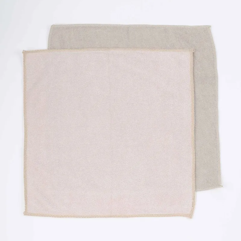 Universal cloth, 30x30 cm, 2 pcs, microfiber, beige-pink/gray, Clean, image-1