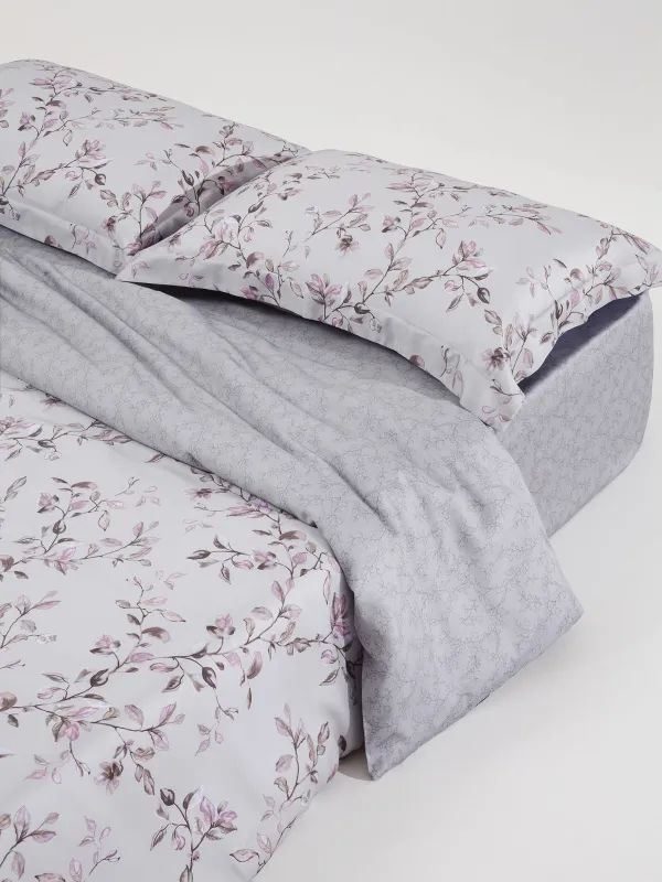 Bed linen set, Euro, Tencel 300 TC, grey, Branches, Tencel, image-2