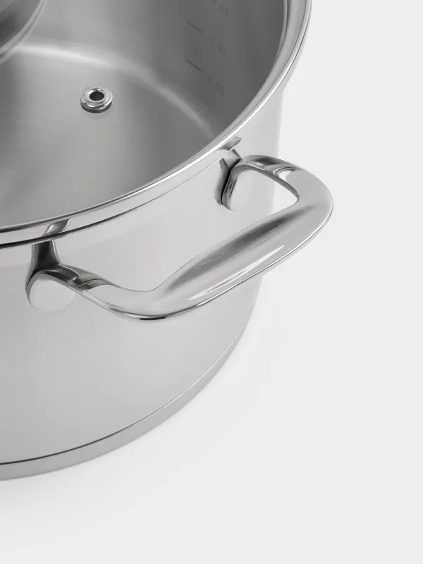 Pot, 24 cm, 6 l, with lid, Silver Stone, image-5