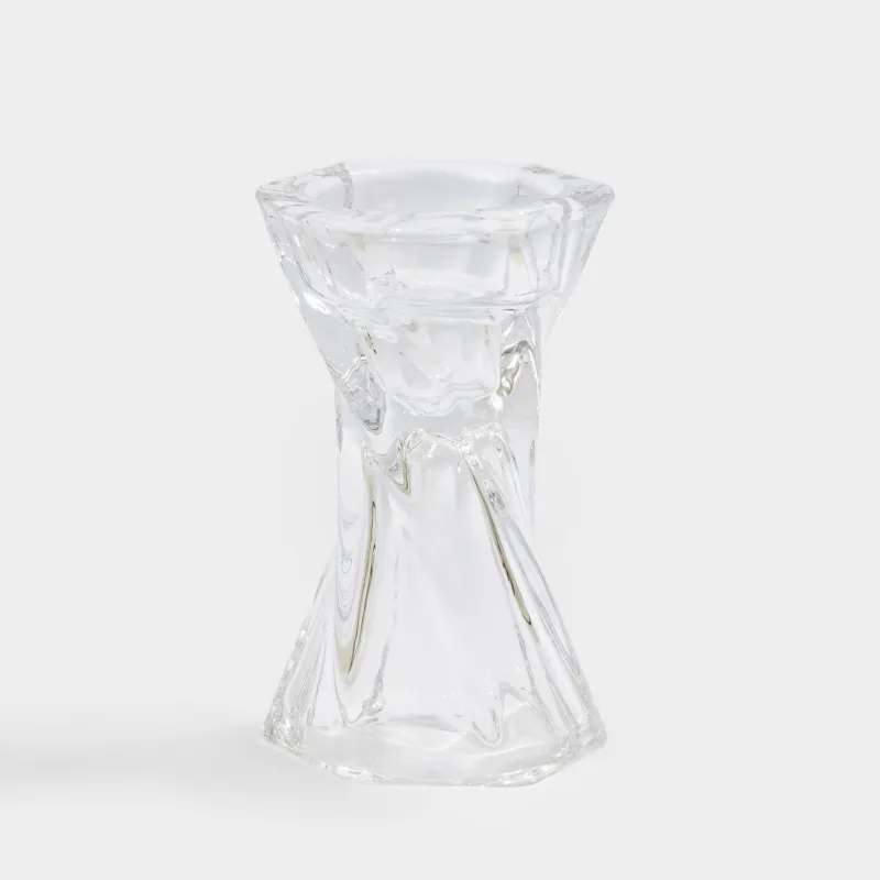 Candlestick, 12 cm, for thin / tea candles, glass, Torsido