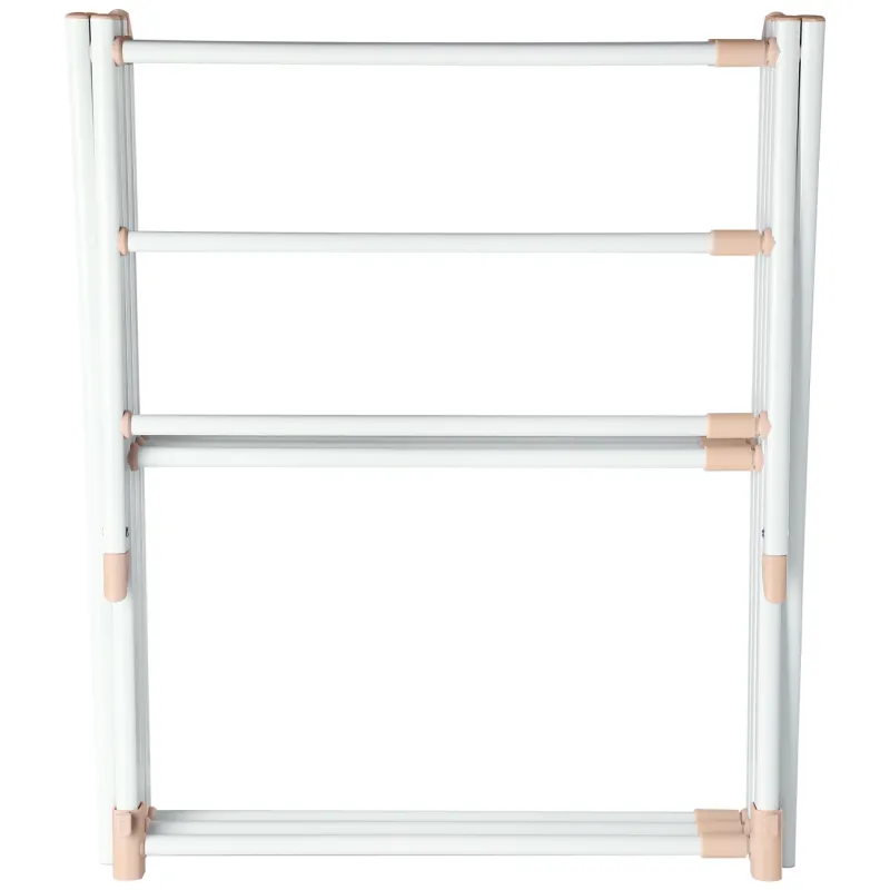 Floor-standing clothes dryer, 75x105 cm, 3 levels, sliding, metal, beige, Compact, image-2