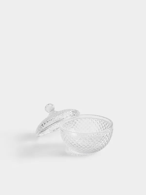 Candy bowl, 12x12 cm, with lid, glass R, Naiad, image-3