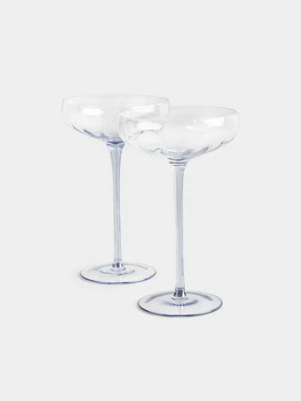 Drinking glass, 220 ml, 2 pcs, glass, blue, Filo R color, image-1