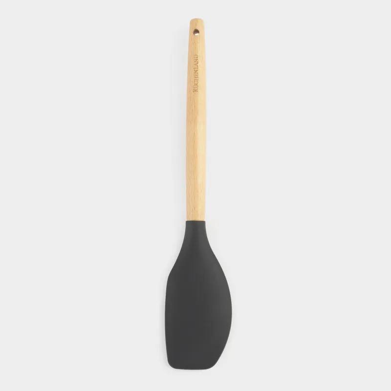 Spatula, 31 cm, silicone / wood, gray, Weekend