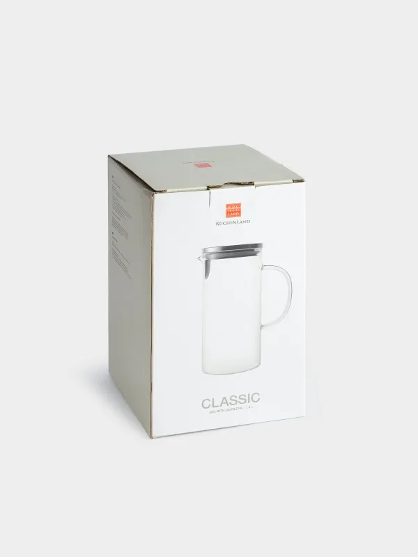 Jug, 1,4 l, with filter lid, glass B, Apple, image-6