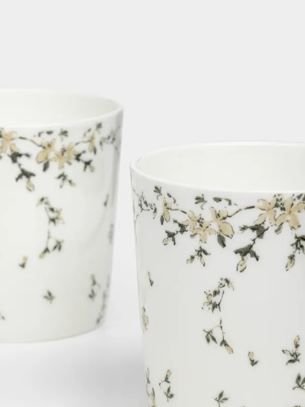 Mug, 450 ml, 2 pcs, porcelain F, white, Flowers, Florin, image-4