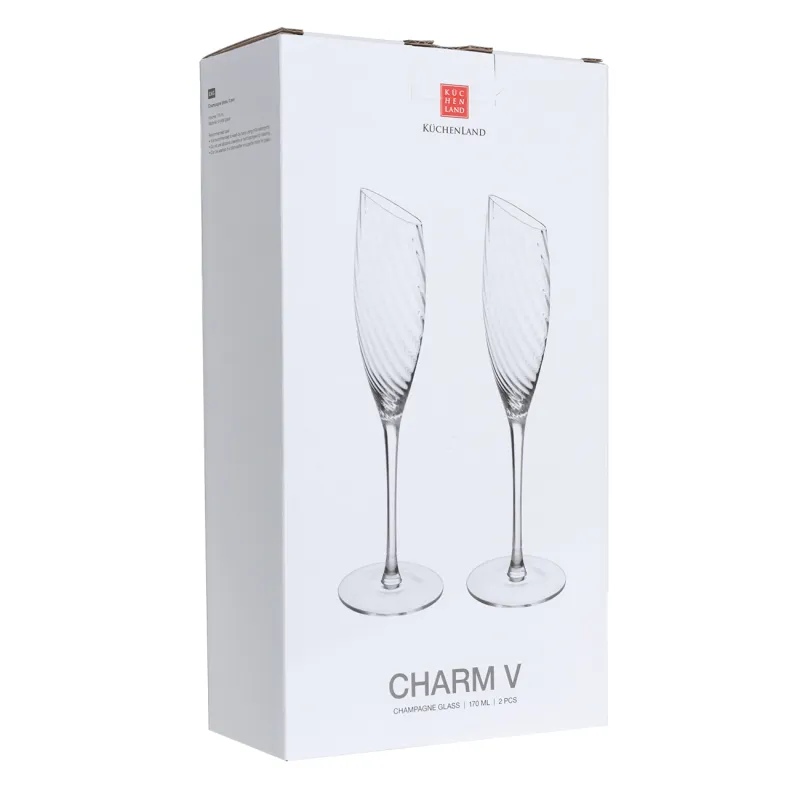 Drinking glass, 170 ml, 2 pcs, glass, Charm V, image-1