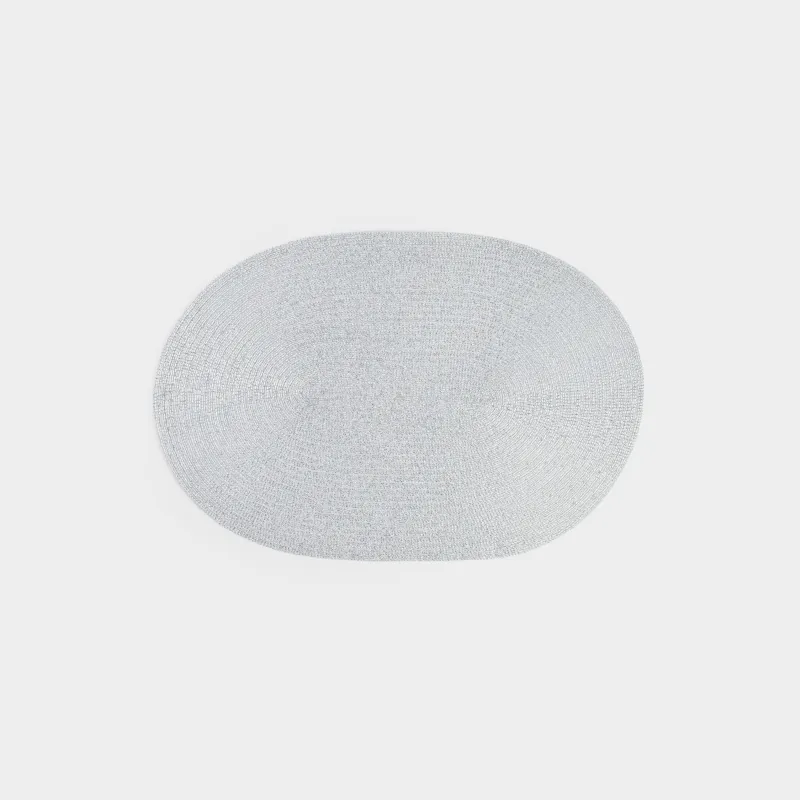 Napkin for appliances, 30x45 cm, polyester, oval, silver, Rotary shine