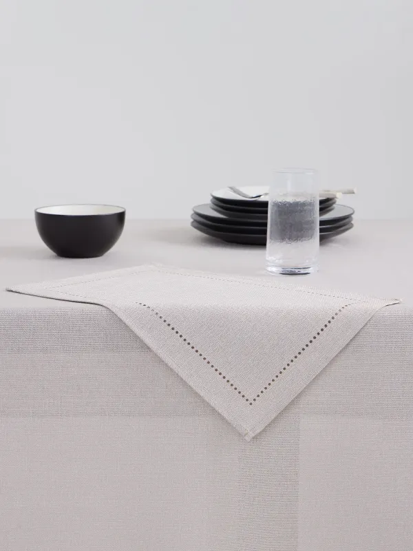 Placemat, 30x45 cm, polyester, rectangular, beige, Hemstitch, image-4