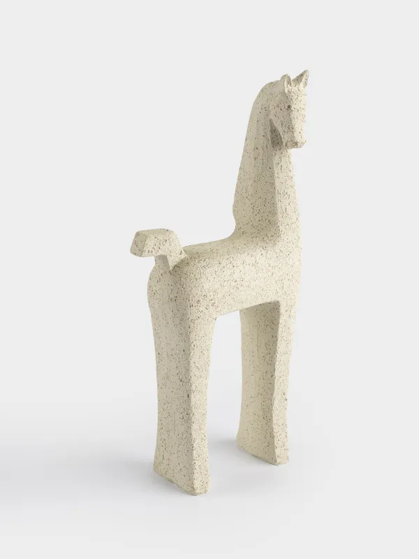Statuette, 25 cm, polyresin, white, Horse, Horse white, image-1