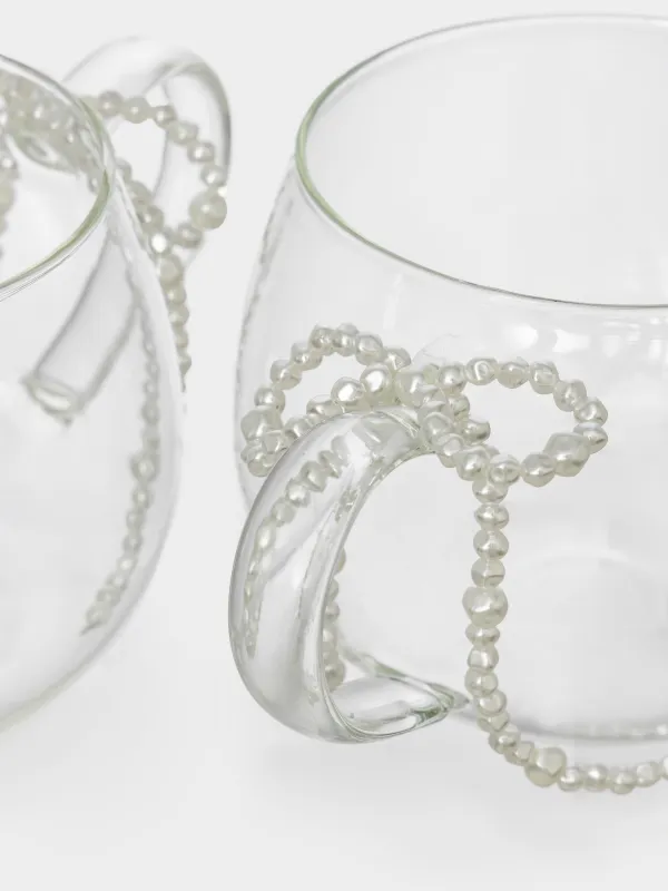 Mug, 430 ml, 2 pcs, glass B, Bow, Pearl Antarctica, image-2