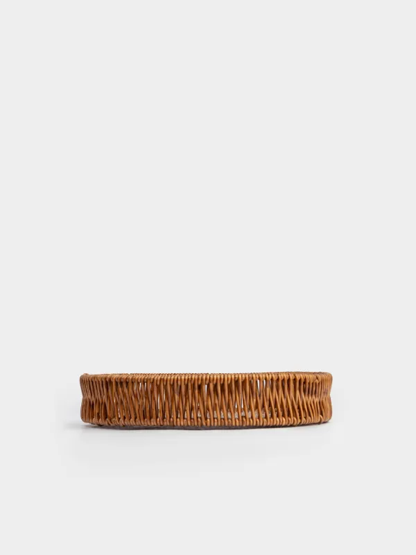 Tray, 25 cm, rattan, round, brown, Blendy, image-5