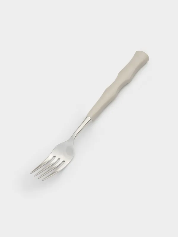 Dining fork, 2 pcs, steel / plastic, beige, Bends, Toronto, image-1
