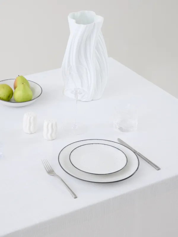 Tablecloth, 170x250 cm, polyester, white, White lurex, image-1