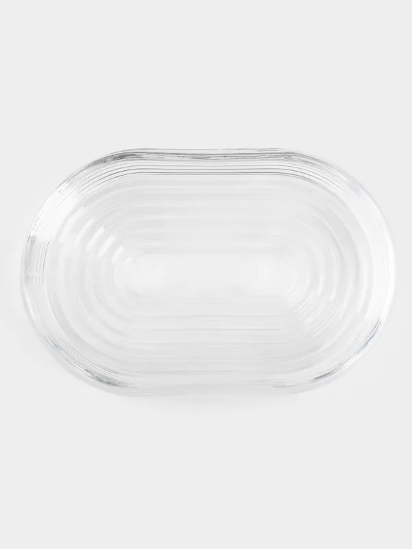 Soap dish, 13 cm, glass, oval, Benli, image-3