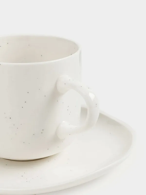 Tea pair, 1 person, 2 items, 220 ml, porcelain N, milk, Dots, Boho, image-5