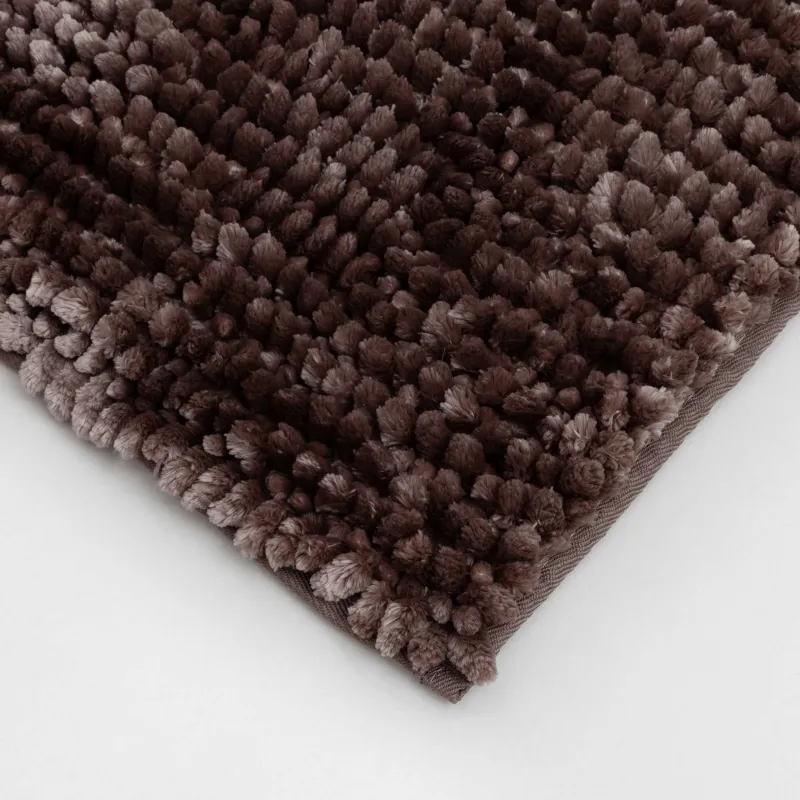 Mat, 50x80 cm, anti-slip, polyester, brown, Fluff, image-4