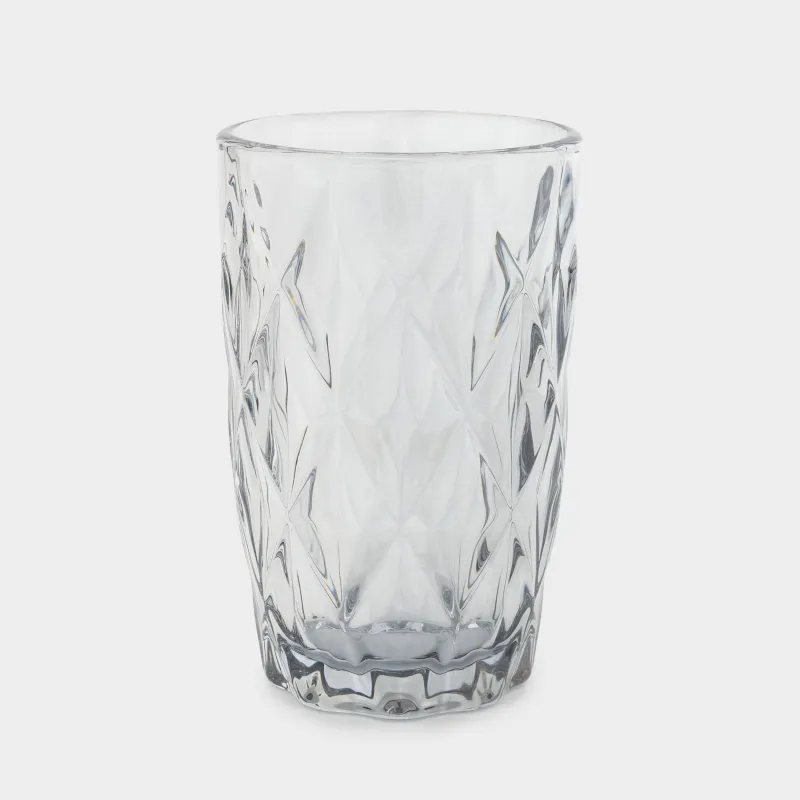 Glass, 12 cm, 340 ml, 6 pcs, glass R, gray, Rhomb color, image-4