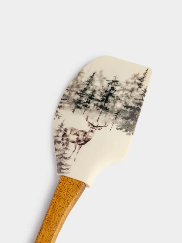 Spatula, 27 cm, silicone / ceramic, milky, Cones and mountain ash, Rowan delice, image-3